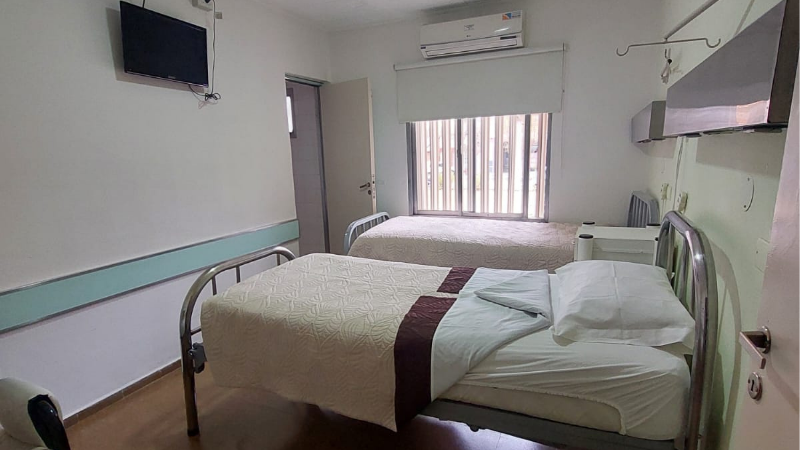 Habitación de internación en Clínica Sur